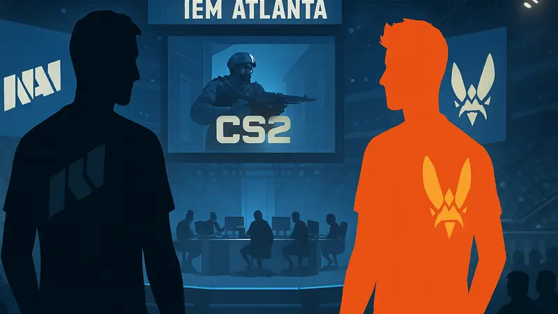 Киберспортивные команды NAVI и Vitality готовятся к матчу на турнире IEM Atlanta по CS2