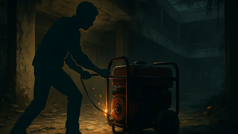 Игровой скриншот с генератором в игре Romeo is a Dead Man.