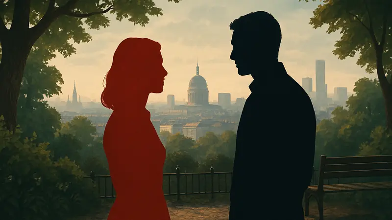 Кадр из сериала Netflix "Эпоха влечения", финал, демонстрирующий главную пару.