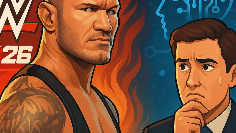 Тизер WWE 2K26 с неправильным написанием имени Рэнди Ортона, вызывающий опасения об ИИ.