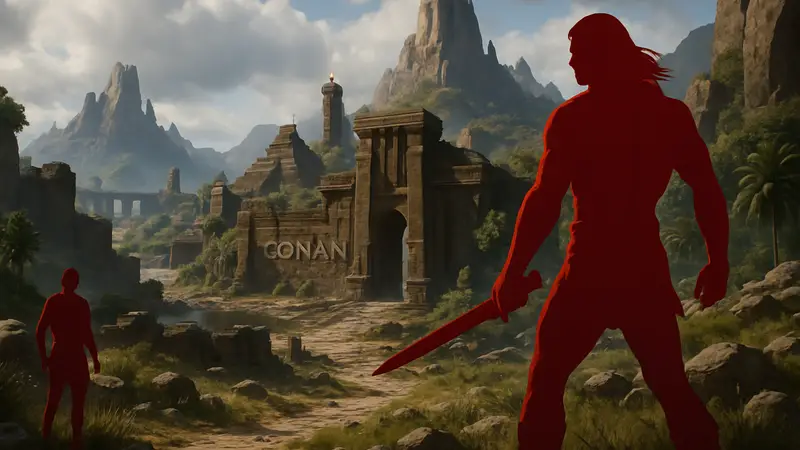 Скриншот Conan Exiles с улучшенной графикой на Unreal Engine 5, показывающий обновленный мир