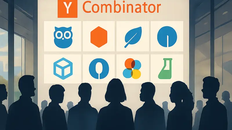 Логотипы и основатели самых перспективных стартапов с Y Combinator Demo Day Spring 2026.