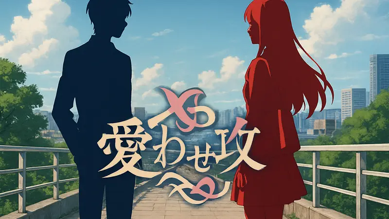 Ключевой визуал аниме Aishiteru Game wo Owarasetai с главными героями и логотипом.