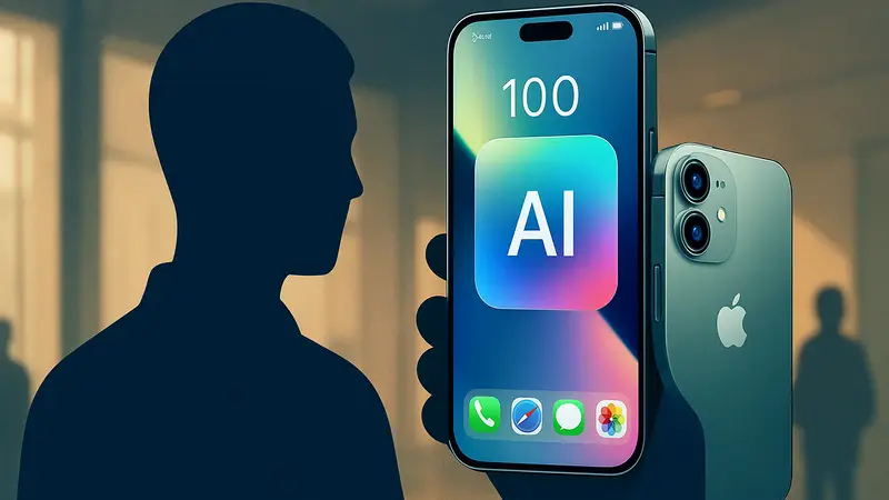 Новый смартфон Apple iPhone 17e, демонстрирующий его дизайн и пользовательский интерфейс с функциями ИИ.