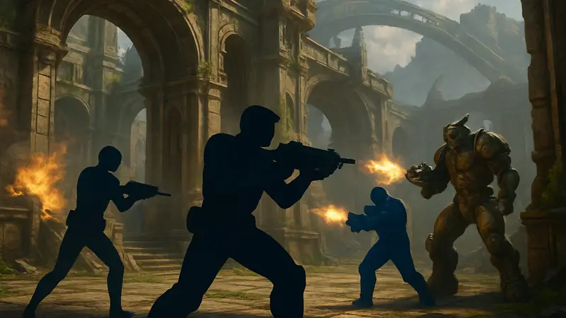 Игроки Unreal Tournament 2004 на современной графике, демонстрирующей улучшенную производительность на ПК.