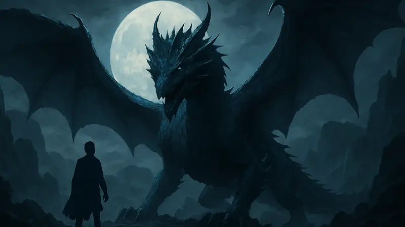 Изображение дракона Moonlit Stalker из вселенной Game of Thrones