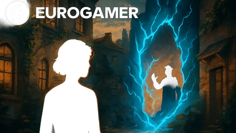 Логотип Eurogamer и стилизованное изображение из игры Split Fiction.