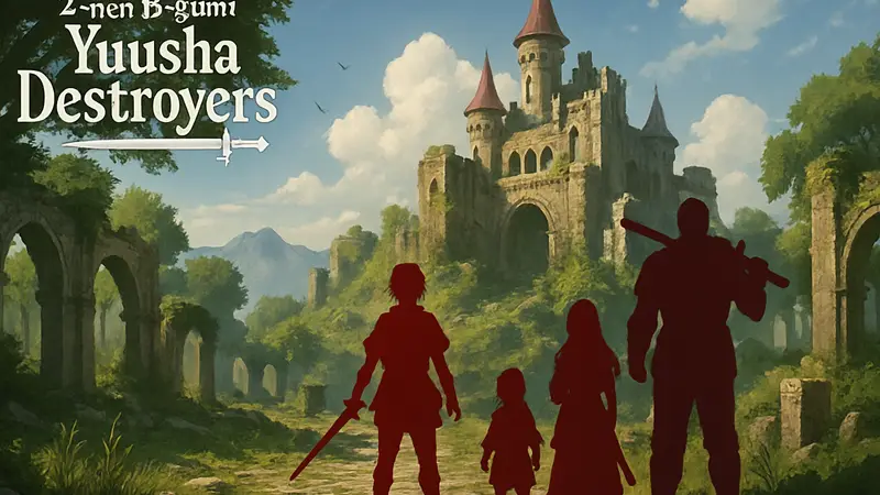 Обложка новой манги «2-nen B-gumi Yuusha Destroyers» от Хидеаки Сорачи, создателя Gintama.
