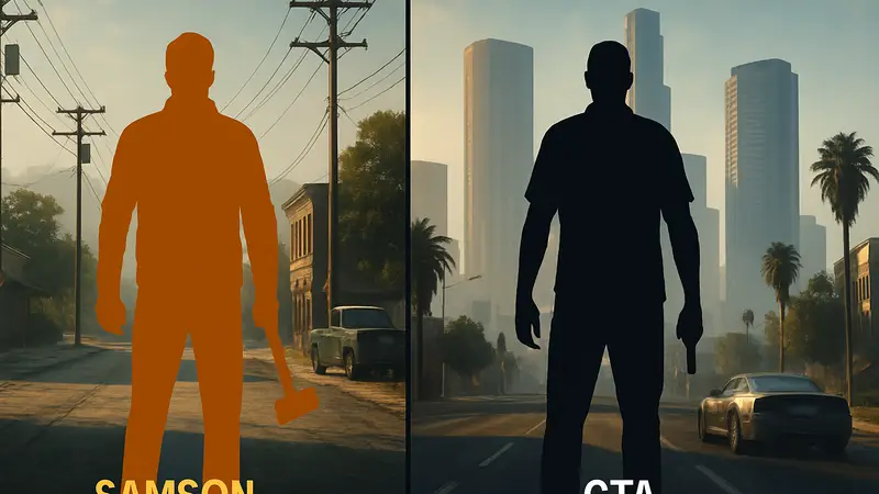 Игра Samson: сравнение масштабов с GTA, скриншот геймплея
