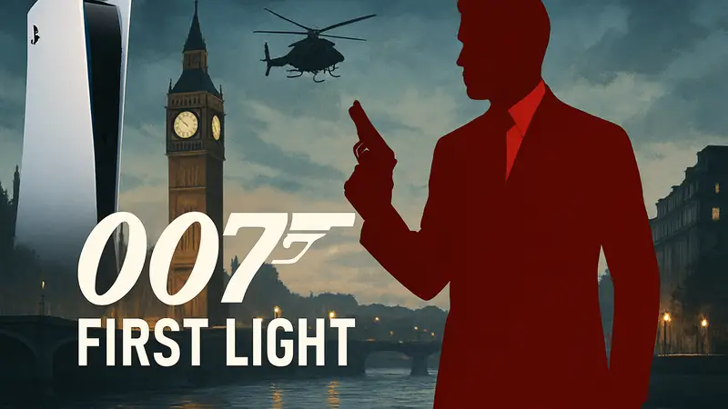 Обложка игры 007 First Light с Джеймсом Бондом, предзагрузка на PS5.