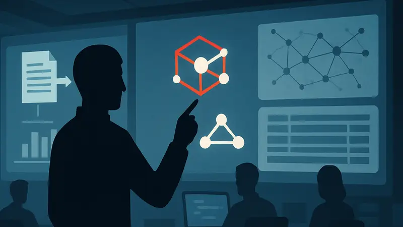 Визуализация многошагового ИИ-агента, обрабатывающего различные источники данных