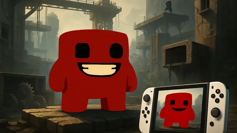 Арт Super Meat Boy 3D на Nintendo Switch 2, брутальный платформер 2026 года