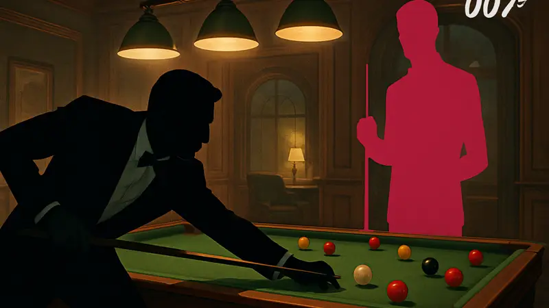 Джеймс Бонд в игре 007 First Light готовится сыграть в бильярд Blackball с Гринвеем.
