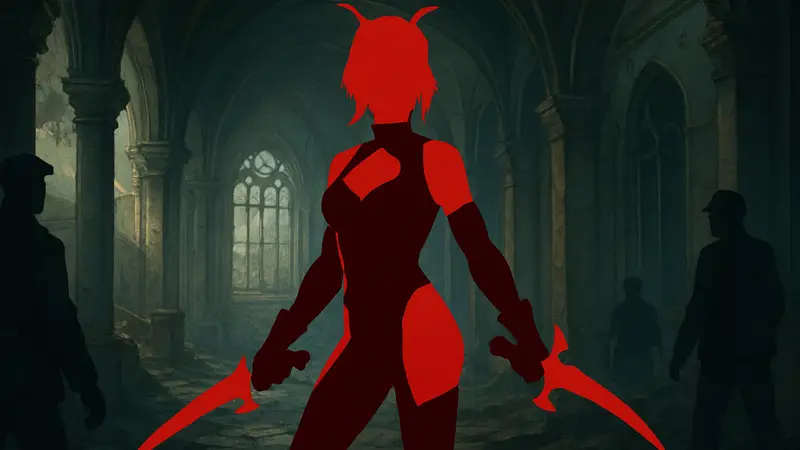 Косплей Рейн из BloodRayne, модель Настя Svizee Волкова в костюме вампирши.