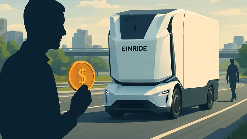 Беспилотный грузовик Einride на дороге, инвестиции, автономное вождение