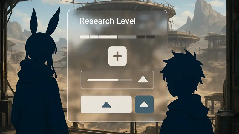 Игровой скриншот Arknights Endfield, показывающий интерфейс управления уровнем исследования.