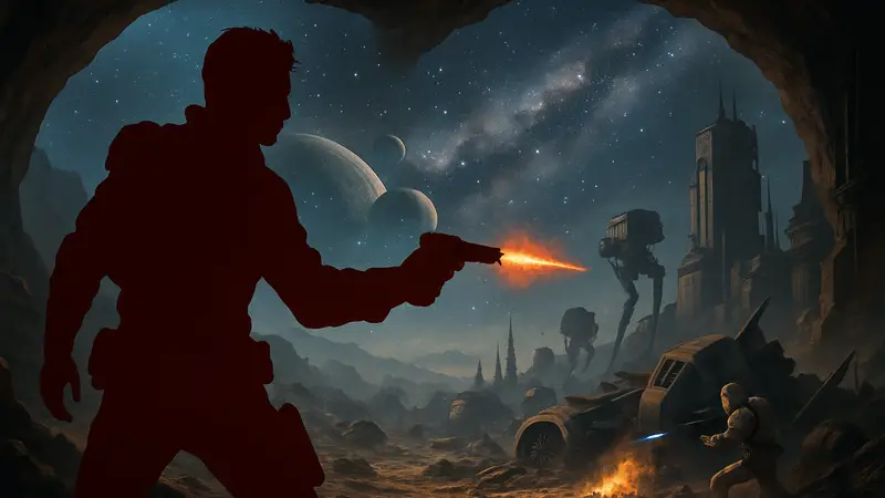 Неджедайский персонаж из игры Star Wars, исследующий галактику или участвующий в перестрелке.