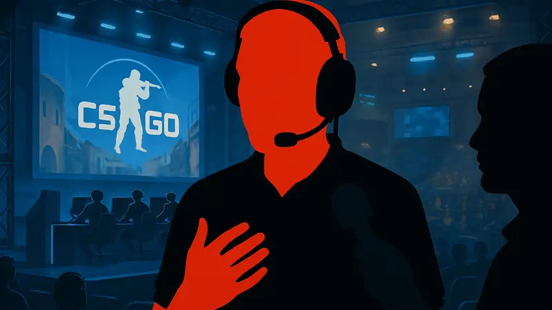 Тренер sycrone на киберспортивном турнире, дает интервью после матча. Киберспорт CS2.