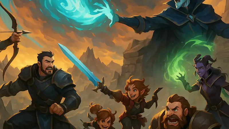 Эпичная сцена из фэнтезийного сериала «Vox Machina» от Prime Video, демонстрирующая магию, приключения и проработанных персонажей.