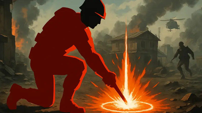Игрок использует способность Thermal Spike в Black Ops 7 Endgame на карте боя.