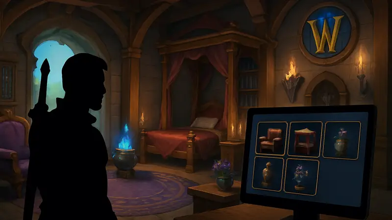Скриншот из World of Warcraft с новыми декорациями для жилища, доступными в игровом магазине Blizzard.
