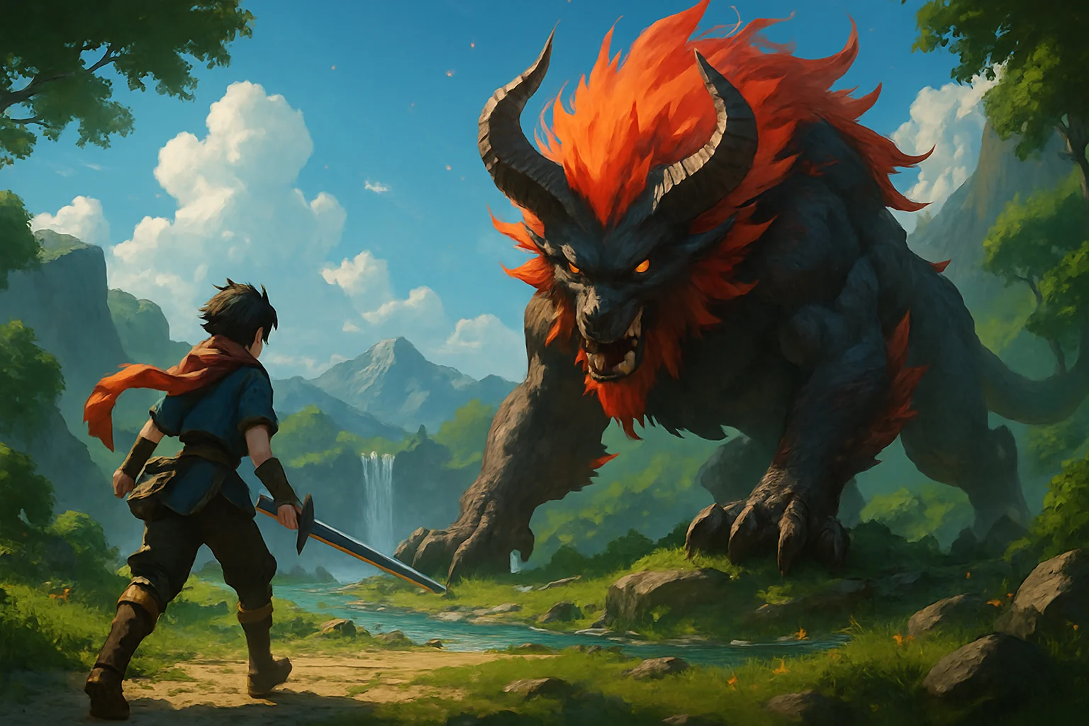 Логотип Beast of Reincarnation на фоне игрового процесса, демонстрирующий высокое качество графики.