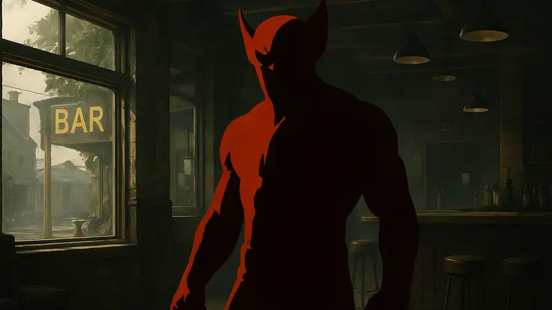 Арт или концепт-изображение Росомахи из игры Insomniac Games с его характерным образом. Персонаж X-Men.