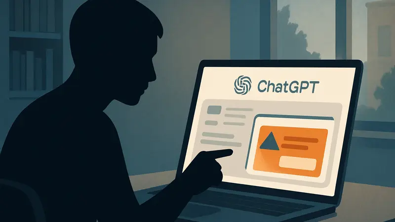 Реклама в ChatGPT: интерфейс чат-бота с рекламным объявлением для пользователей бесплатных тарифов.