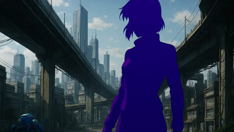 Новый ключевой арт из ТВ-аниме Ghost in the Shell: Koukaku Kidoutai с Мотоко Кусанаги