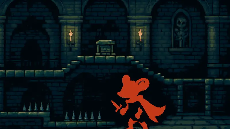 Скриншот или карта из Mina the Hollower с локацией Spike Vault