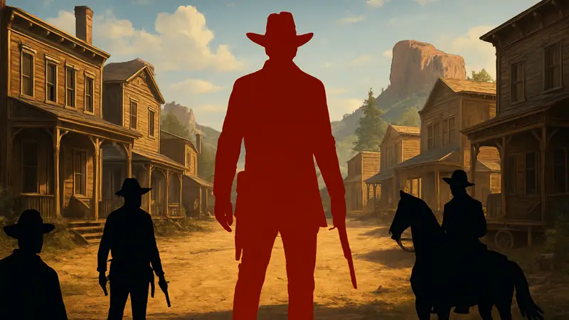 Скриншот из игры Frontier Legends в стиле Дикого Запада с ковбоями.