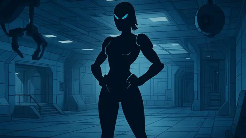 Злодейка Дэйнджер из мультсериала X-Men '97 в Комнате Опасности.