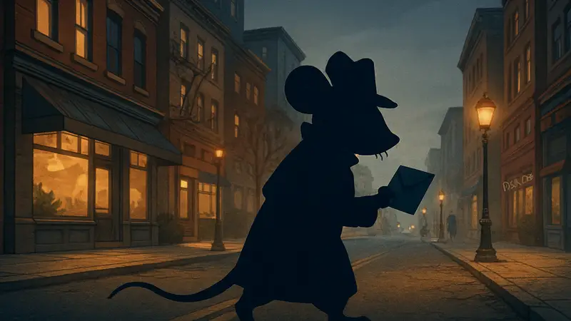 Mouse P.I. for Hire, детектив-мышь, письмо для Ванды, Тинсел-авеню
