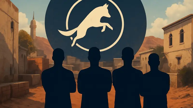 Игроки киберспортивной команды Marsborne по CS2 после обновления состава. На фоне логотип команды.