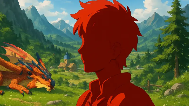 Персонаж Monster Hunter Stories 3 без шлема, демонстрирующий лицо и причёску