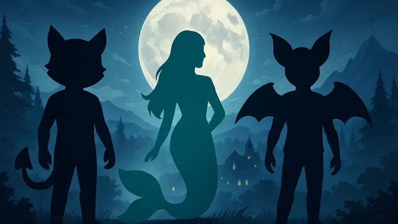 Персонаж в форме Адского котенка, Русалки и Летучей мыши из Moonlight Peaks, игровые облики.