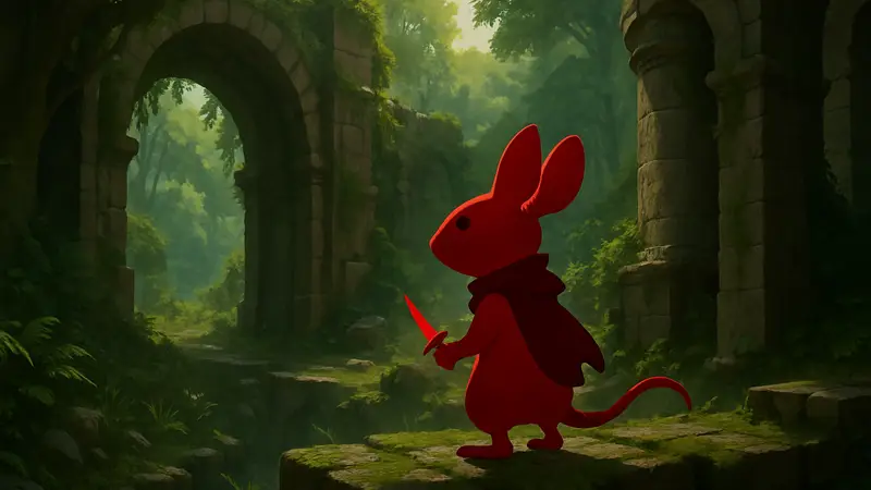 Мышь Куилл из игры Moss: The Forgotten Relic в новом платформере без VR.