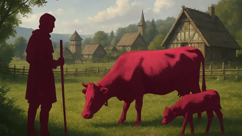 Разведение коров в стратегии Manor Lords