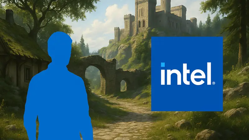 Изображение демонстрирует ИИ-сжатие текстур Intel для экономии видеопамяти в играх.