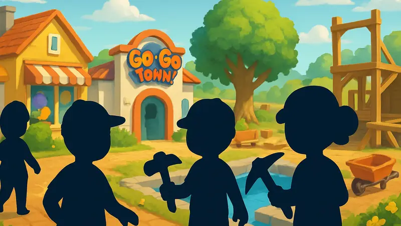 Скриншот из игры Go-Go Town! с элементами симулятора жизни и кооператива