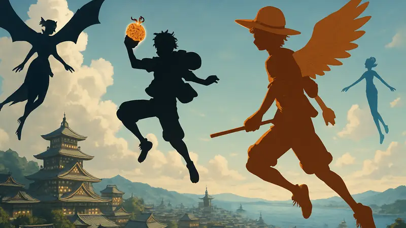 Персонажи One Piece используют Дьявольские фрукты для полёта