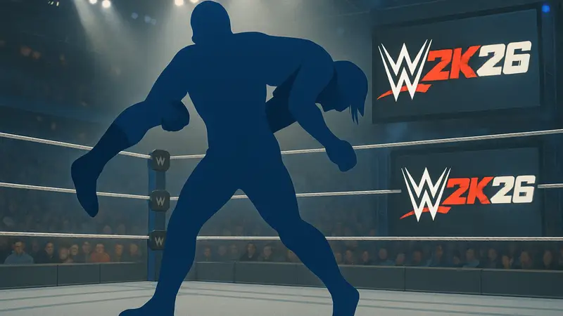 Игрок WWE 2K26 тащит противника по рингу, демонстрируя новый приём контроля.