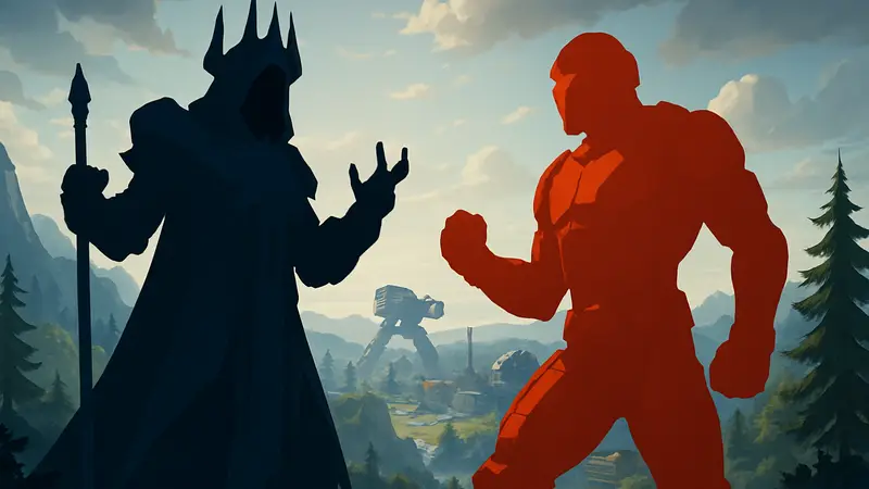 Fortnite: Ледяной Король и Основание, символизирующие противостояние команд.