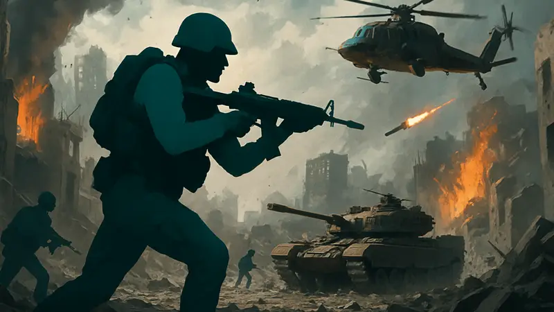 Игровой процесс Battlefield 2042 на фоне разрушенных локаций с военной техникой