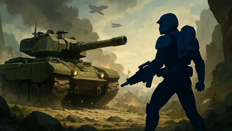 Игровой танк Бастион и солдат Helldivers 2 в битве за Супер-Землю