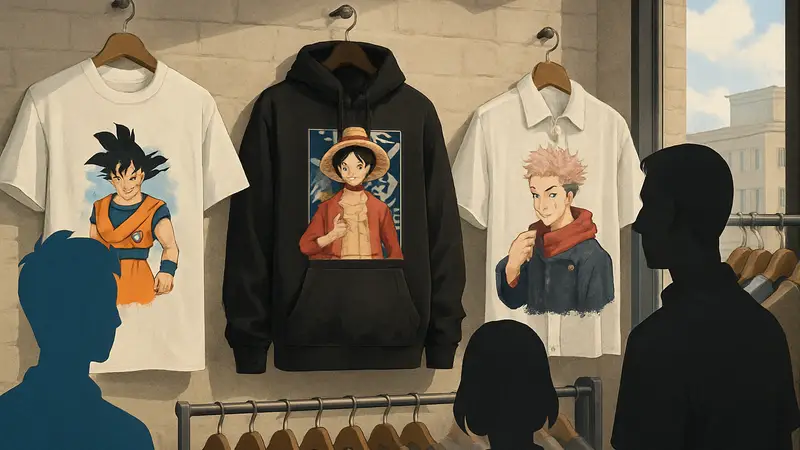 Одежда из коллаборации Bioworld с Dragon Ball Z, One Piece и Jujutsu Kaisen