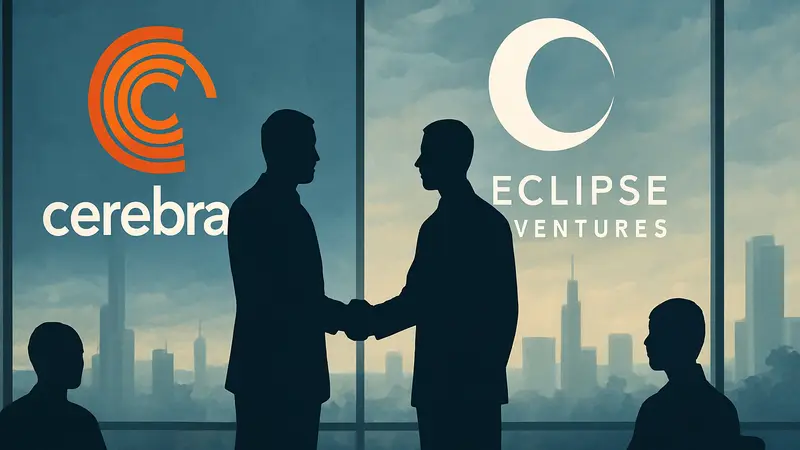 Логотип Cerebras и Eclipse Ventures, символизирующий крупное инвестиционное соглашение