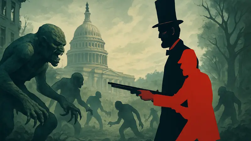 Кадр из игры goblinAmerica с Авраамом Линкольном и чудовищными существами