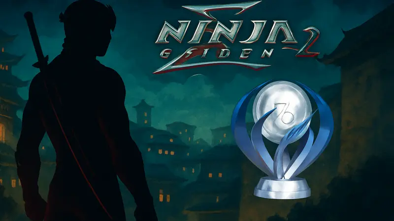 Изображение логотипа игры Ninja Gaiden Sigma 2 и Платинового трофея PlayStation