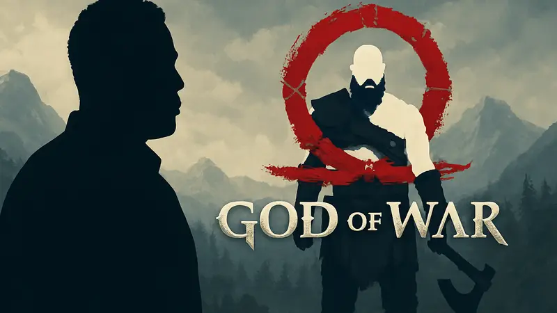 Кристофер Джадж, актёр озвучки Кратоса, и логотип God of War, разъясняющий слухи.